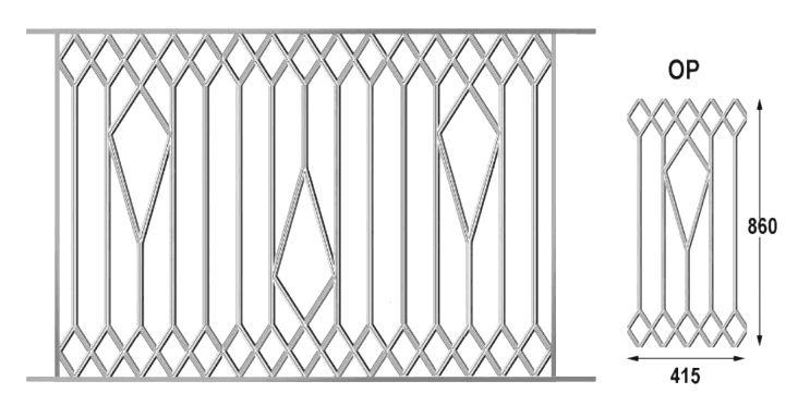 Balustrad, utsmyckad räcke i gjutjärn