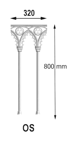 Balustrad, utsmyckad räcke i gjutjärn
