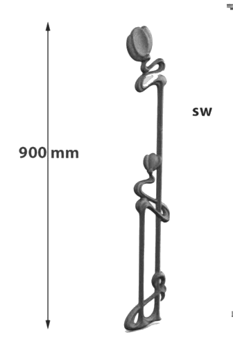 Balustrad, utsmyckad räcke i gjutjärn