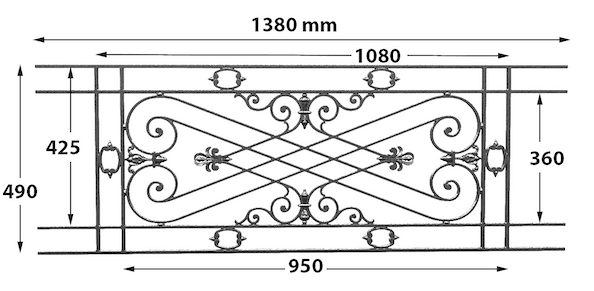 BALKONGRÄR, RÄCKE, BALUSTRADE, LOISELET - ZI